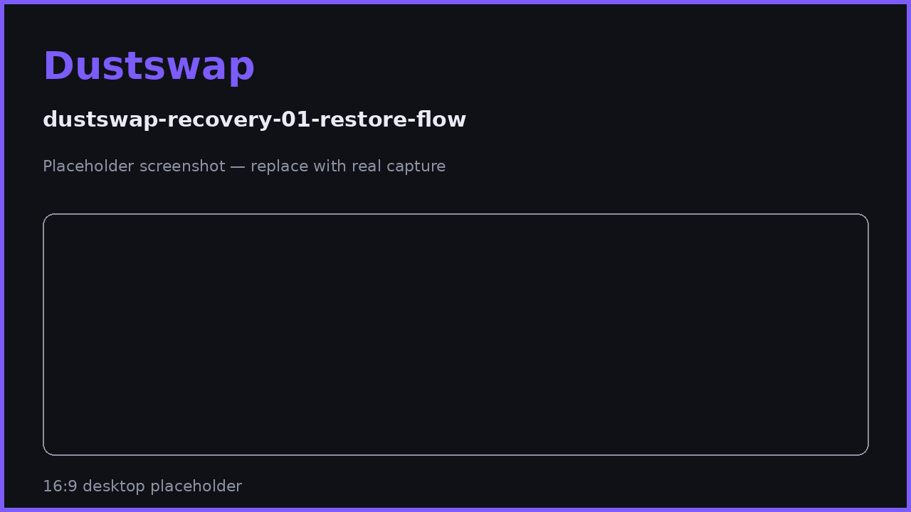 Broken-streak card showing the recoverable streak and the Restore button with the ETH fee displayed.